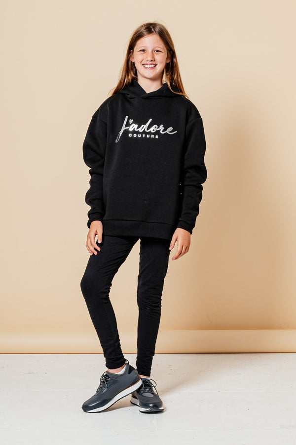 VALENTINE OVERSIZED HOOD - BLACK