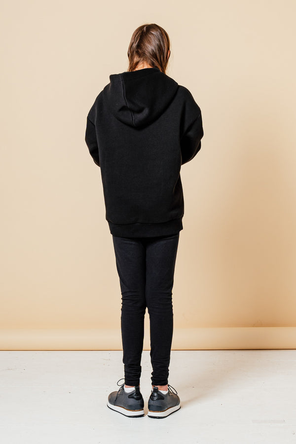 VALENTINE OVERSIZED HOOD - BLACK