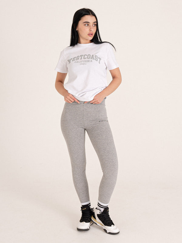 Stadium Leggings- Light Grey Marl
