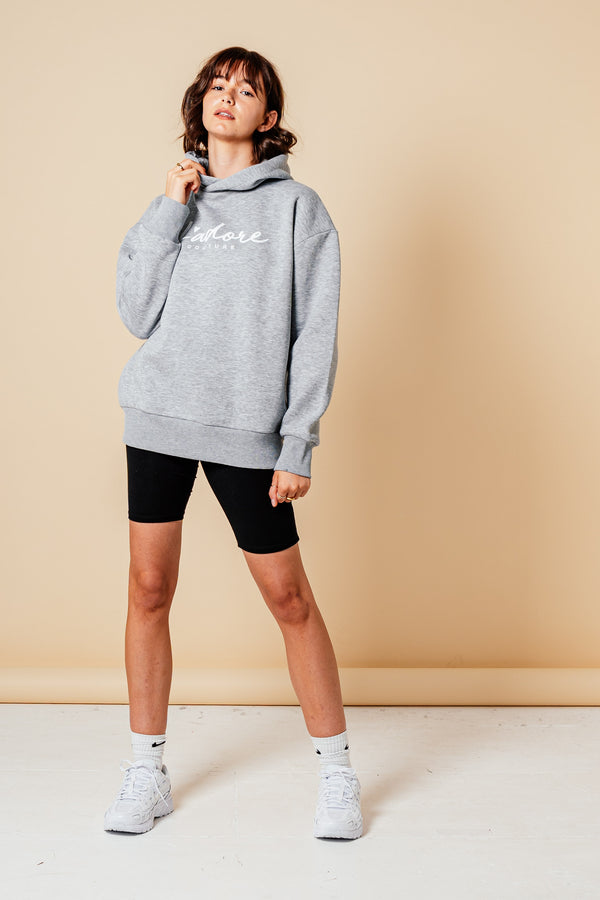 VALENTINE OVERSIZED HOOD (W) - GREY MARL