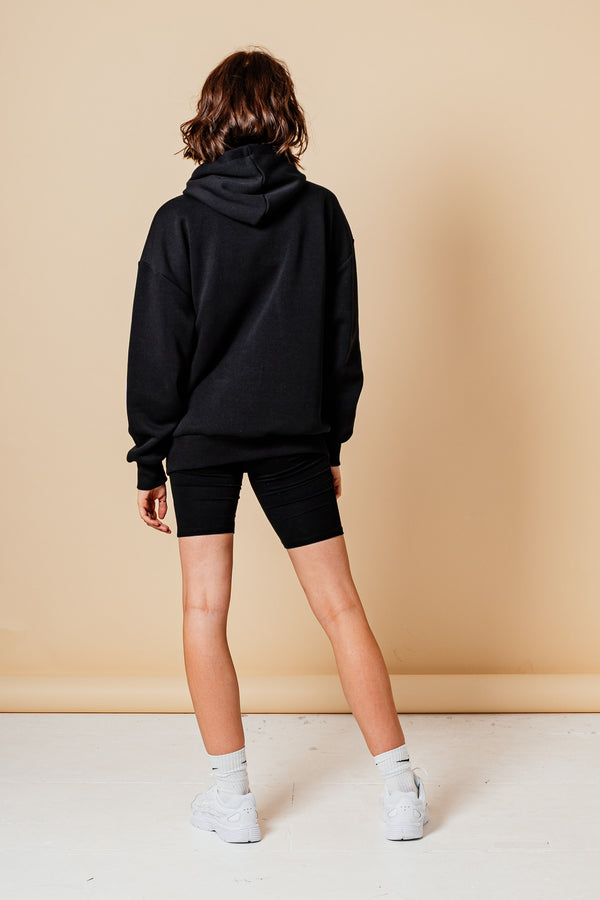 SIGNATURE OVERSIZED HOOD (W) - BLACK