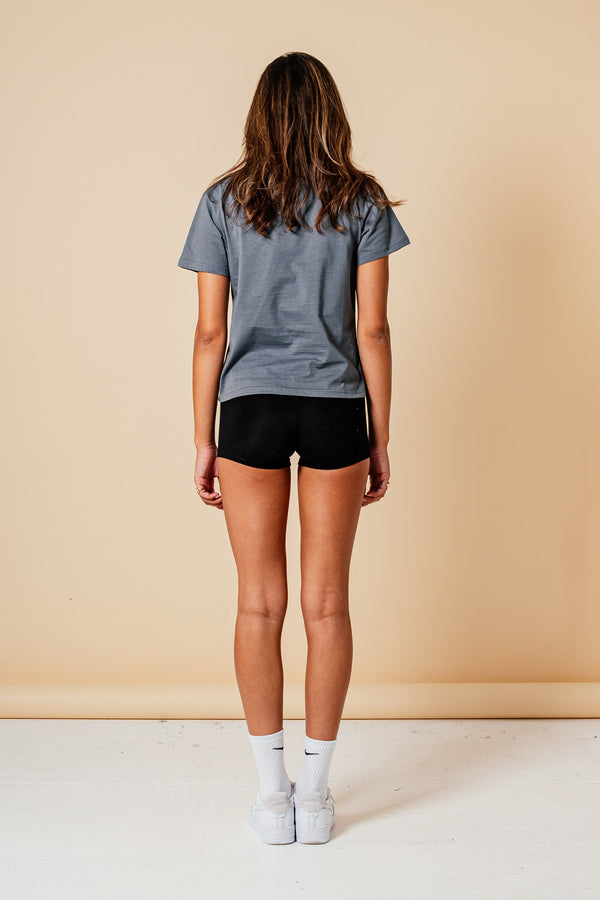 HEART T-SHIRT (W) - DARK GREY