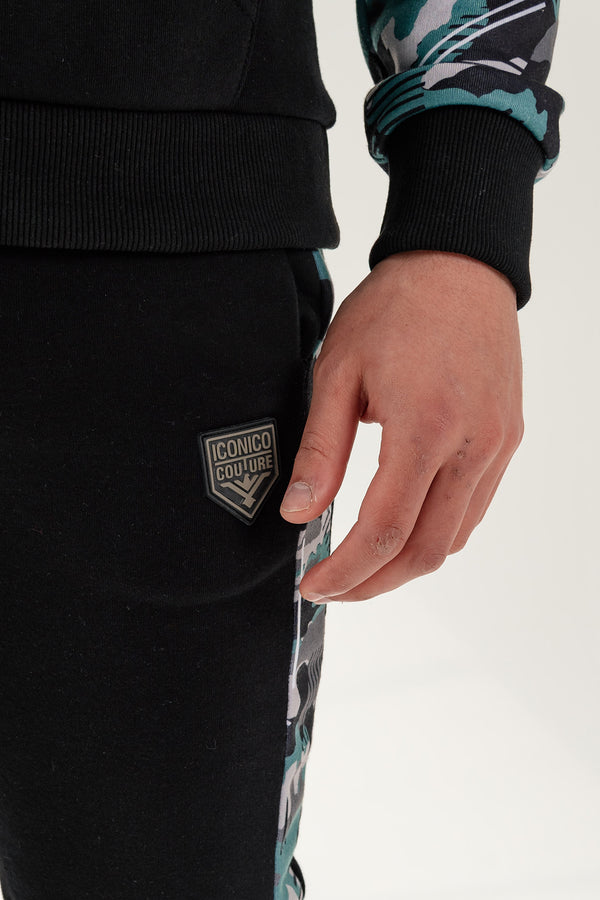 Camo Joggers – Black/Green