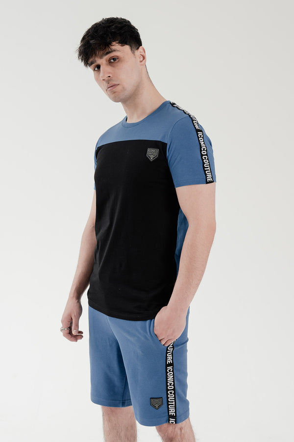 Taped Twinset – Blue/Black