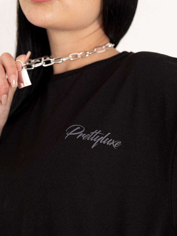 Repeat Tee Dress- Black