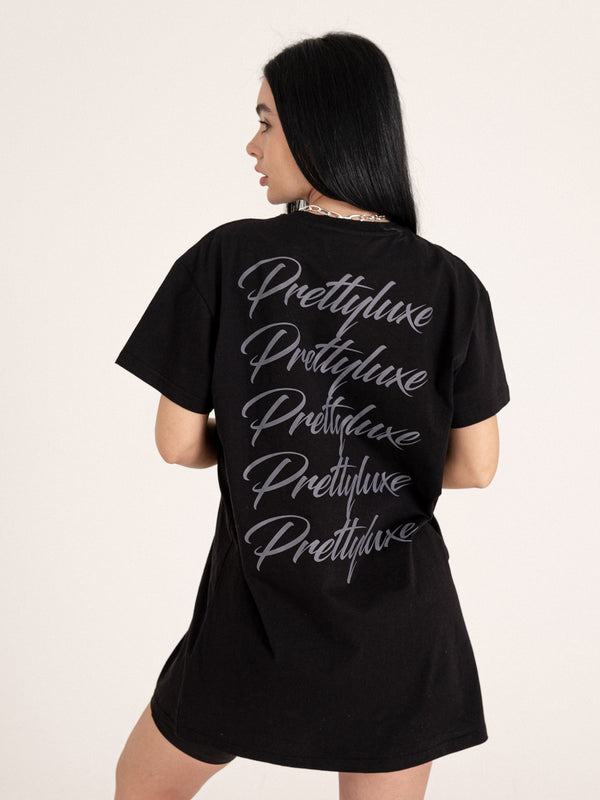 Repeat Tee Dress- Black