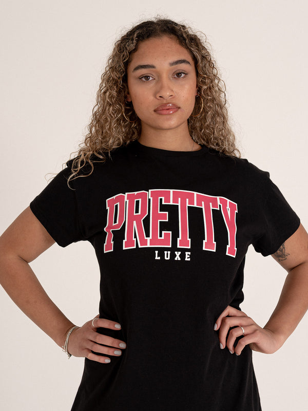 Pretty Tee Dress- Black