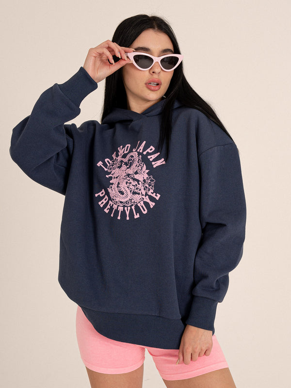 Japan Oversized Hood- Navy