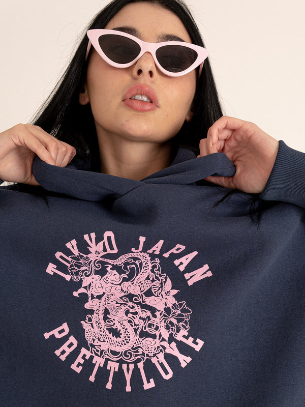 Japan Oversized Hood- Navy