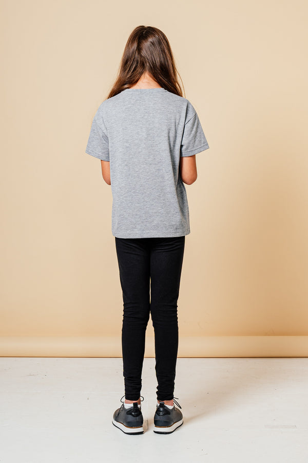 HEARTBREAK T-SHIRT - GREY MARL