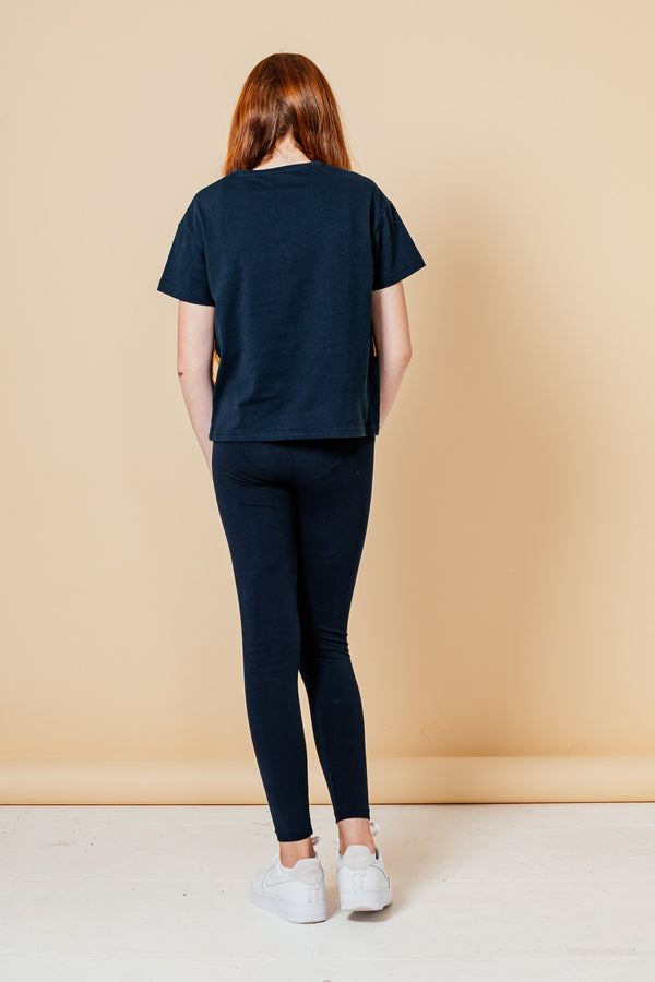 HEART SHAPE LEGGING - NAVY